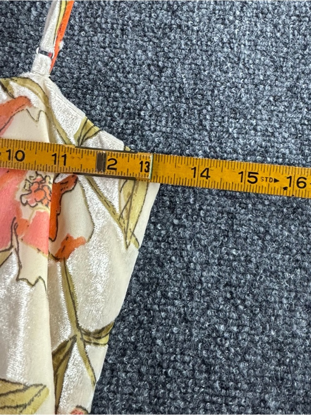 Lulus Coral and Cream Floral burnout velvet Spaghetti-Mini Dress - Picture 5 of 7